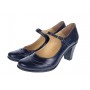 Oferta marimea 35, 37, 39 - Pantofi dama eleganti din piele naturala bleumarin, TOC 7cm - LP104BLM